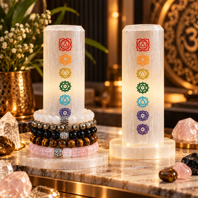 Selenite Crystal Charging Tower